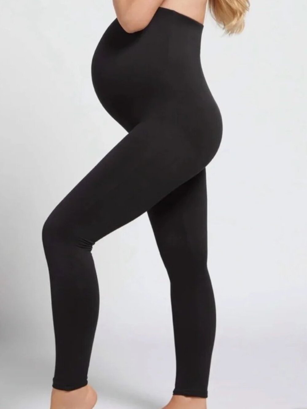 Bumpsuit Maternity Leggings Womens Black High Waist Over The Bump SO SOFT